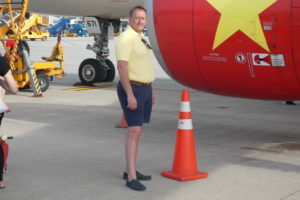 Vietjet und Klaus Flug nach Saigon